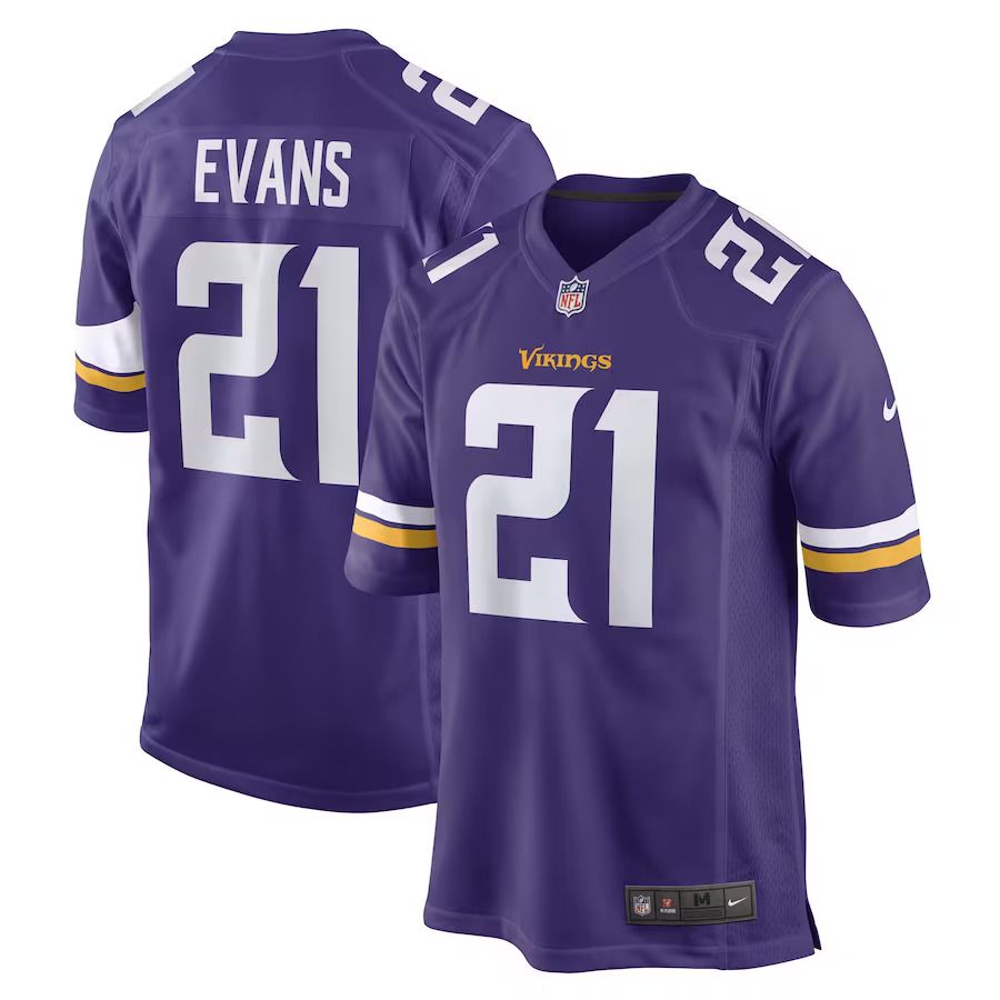 Men Minnesota Vikings #21 Akayleb Evans Nike Purple Game Player NFL Jersey